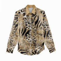 Wild Animal Skins Women Casual Shirt Zebra Tiger Leopard Mix Skin - Wonder Print Shop