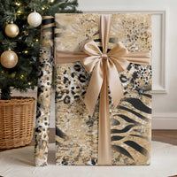 African Wild Animal Skins Wrapping Paper Zebra Tiger Leopard Mix Skin - Wonder Print Shop