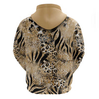 Wild Animal Skins Zip Hoodie Zebra Tiger Leopard Mix Skin - Wonder Print Shop