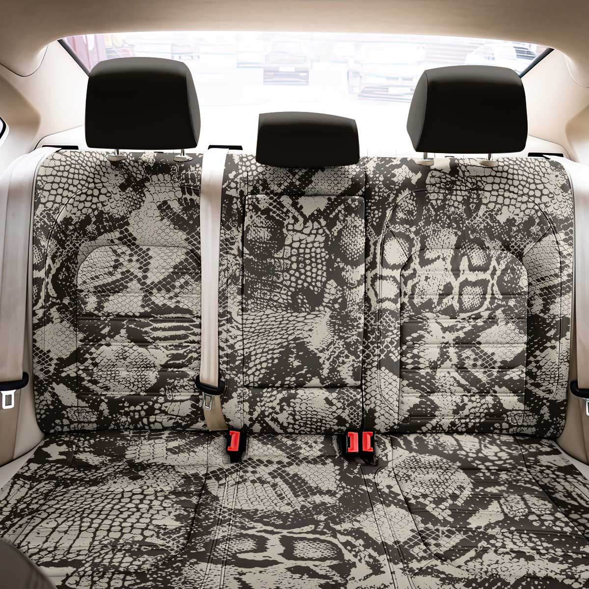 Wild Animal Skins Back Car Seat Cover Snake and Crocodile Mix Skin - Wonder Print Shop