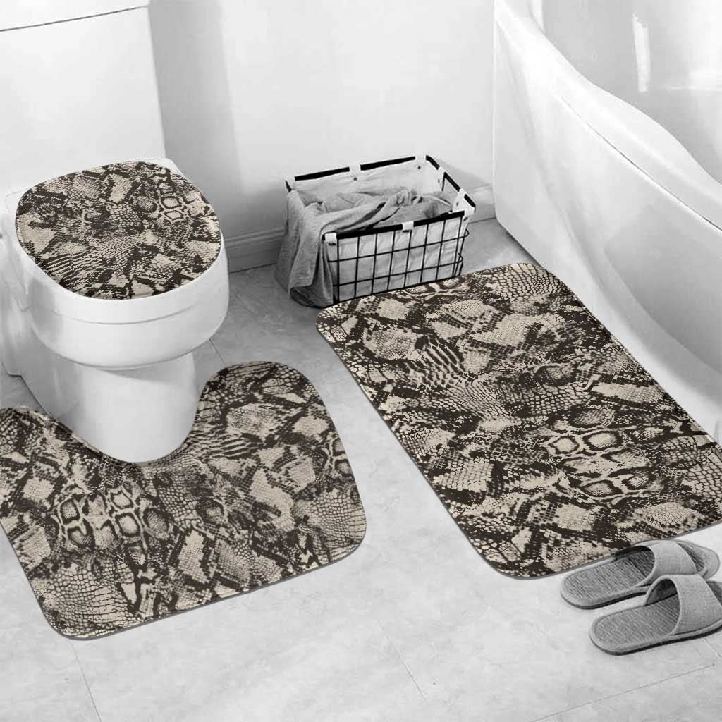 Wild Animal Skins Bathroom Set Snake and Crocodile Mix Skin - Wonder Print Shop