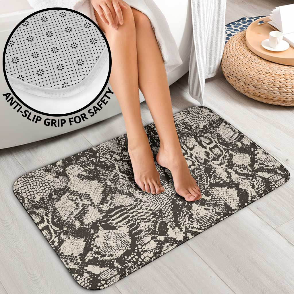 Wild Animal Skins Bathroom Set Snake and Crocodile Mix Skin - Wonder Print Shop