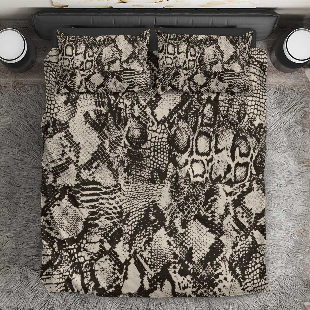 Wild Animal Skins Bedding Set Snake and Crocodile Mix Skin - Wonder Print Shop
