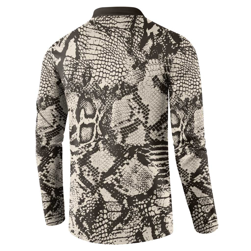 Wild Animal Skins Button Sweatshirt Snake and Crocodile Mix Skin - Wonder Print Shop