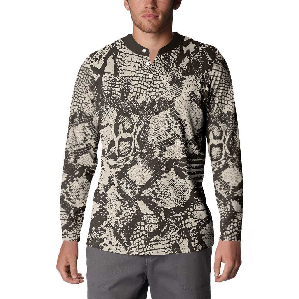 Wild Animal Skins Button Sweatshirt Snake and Crocodile Mix Skin - Wonder Print Shop