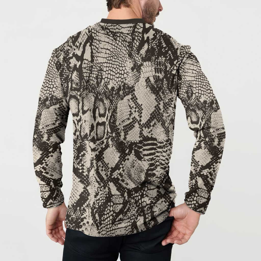 Wild Animal Skins Button Sweatshirt Snake and Crocodile Mix Skin - Wonder Print Shop