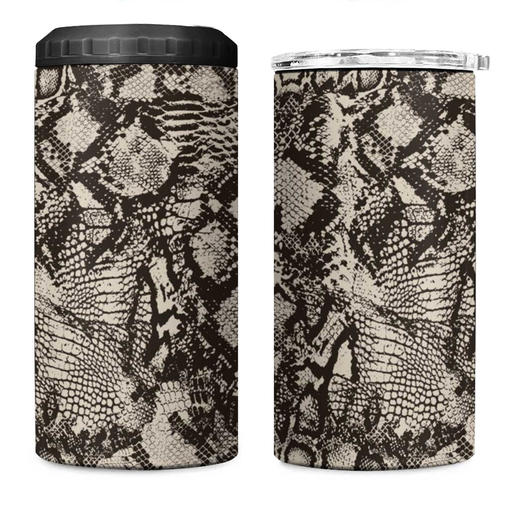 Wild Animal Skins 4 in 1 Can Cooler Tumbler Snake and Crocodile Mix Skin - Wonder Print Shop