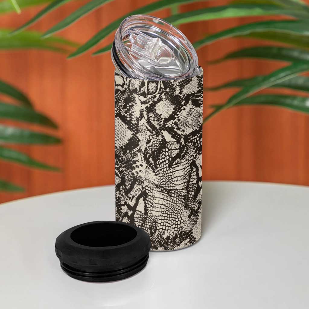 Wild Animal Skins 4 in 1 Can Cooler Tumbler Snake and Crocodile Mix Skin - Wonder Print Shop