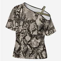 Wild Animal Skins Cross Shoulder Shirt Snake and Crocodile Mix Skin - Wonder Print Shop