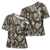 Wild Animal Skins Cross Shoulder Shirt Snake and Crocodile Mix Skin - Wonder Print Shop