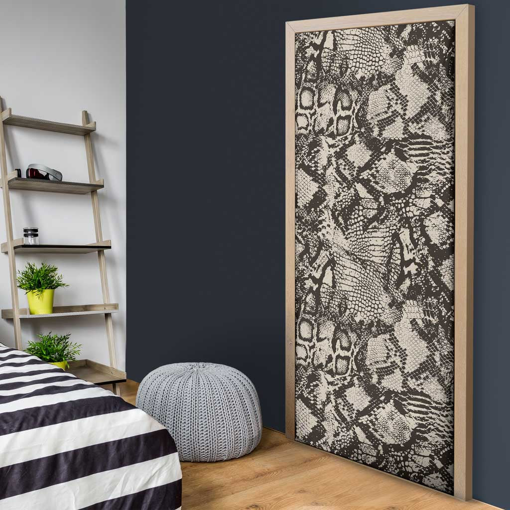 Wild Animal Skins Door Cover Snake and Crocodile Mix Skin - Wonder Print Shop