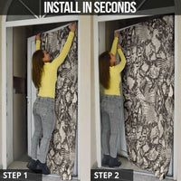 Wild Animal Skins Door Cover Snake and Crocodile Mix Skin - Wonder Print Shop