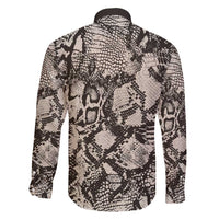 Wild Animal Skins Family Matching Long Sleeve Bodycon Dress and Hawaiian Shirt Snake and Crocodile Mix Skin - Wonder Print Shop