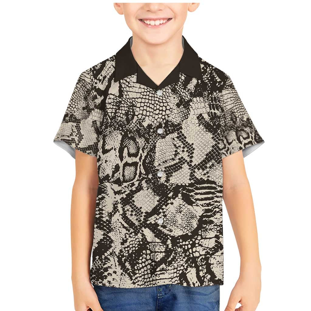 Wild Animal Skins Family Matching Mermaid Dress and Hawaiian Shirt Snake and Crocodile Mix Skin - Wonder Print Shop