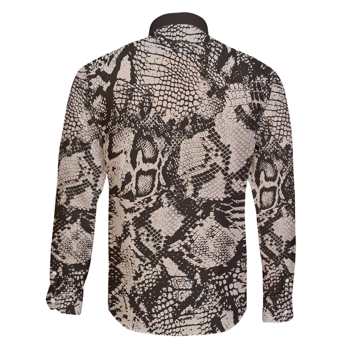 Wild Animal Skins Family Matching Off The Shoulder Long Sleeve Dress and Hawaiian Shirt Snake and Crocodile Mix Skin - Wonder Print Shop