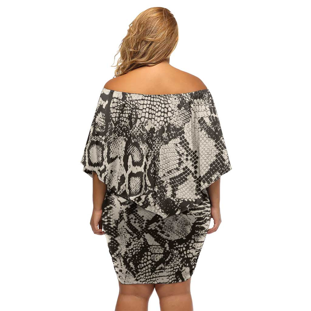 Wild Animal Skins Family Matching Off Shoulder Short Dress and Hawaiian Shirt Snake and Crocodile Mix Skin - Wonder Print Shop