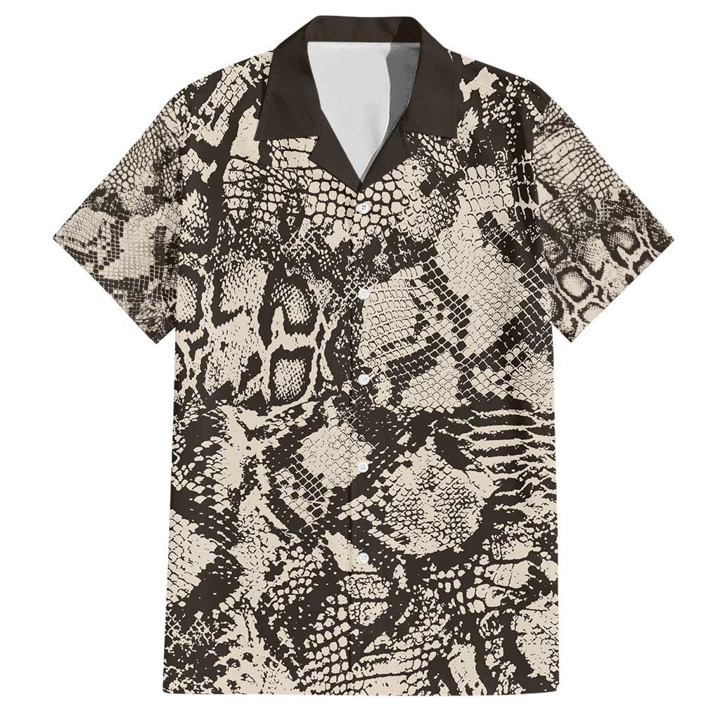 Wild Animal Skins Family Matching Short Sleeve Bodycon Dress and Hawaiian Shirt Snake and Crocodile Mix Skin - Wonder Print Shop