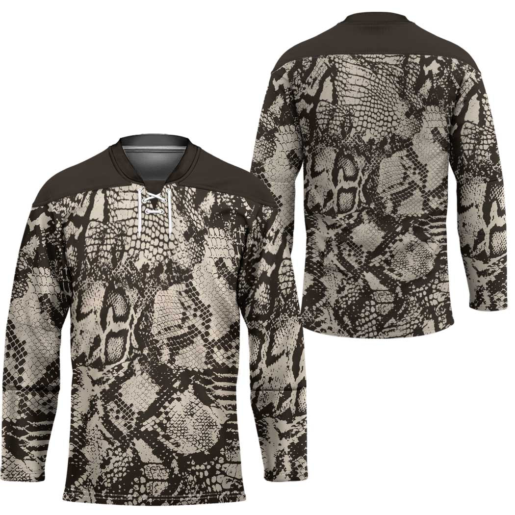 Wild Animal Skins Hockey Jersey Snake and Crocodile Mix Skin - Wonder Print Shop