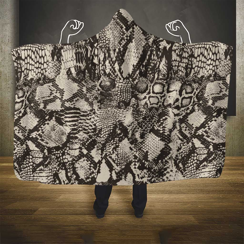 Wild Animal Skins Hooded Blanket Snake and Crocodile Mix Skin - Wonder Print Shop