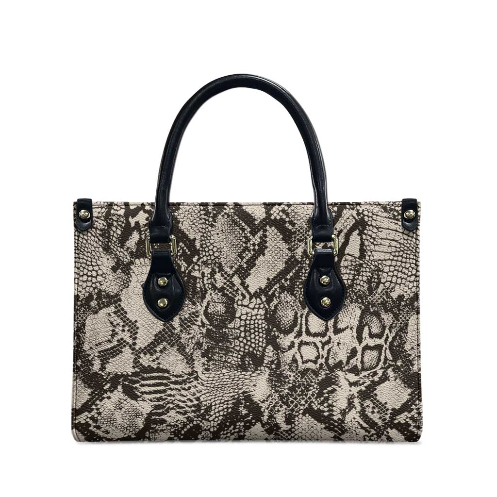 Wild Animal Skins Leather Bag Snake and Crocodile Mix Skin - Wonder Print Shop