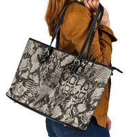 Wild Animal Skins Leather Tote Bag Snake and Crocodile Mix Skin - Wonder Print Shop