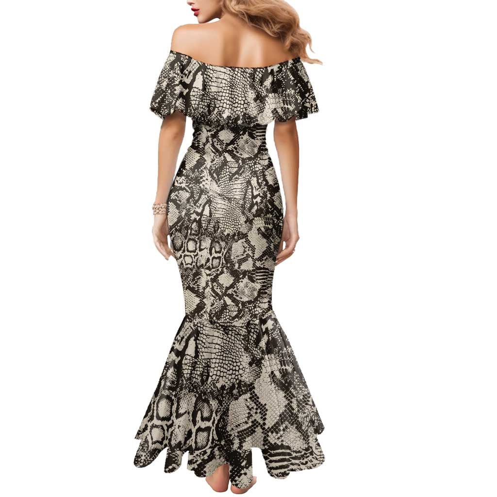 Wild Animal Skins Mermaid Dress Snake and Crocodile Mix Skin - Wonder Print Shop