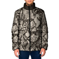 Wild Animal Skins Padded Jacket Snake and Crocodile Mix Skin - Wonder Print Shop