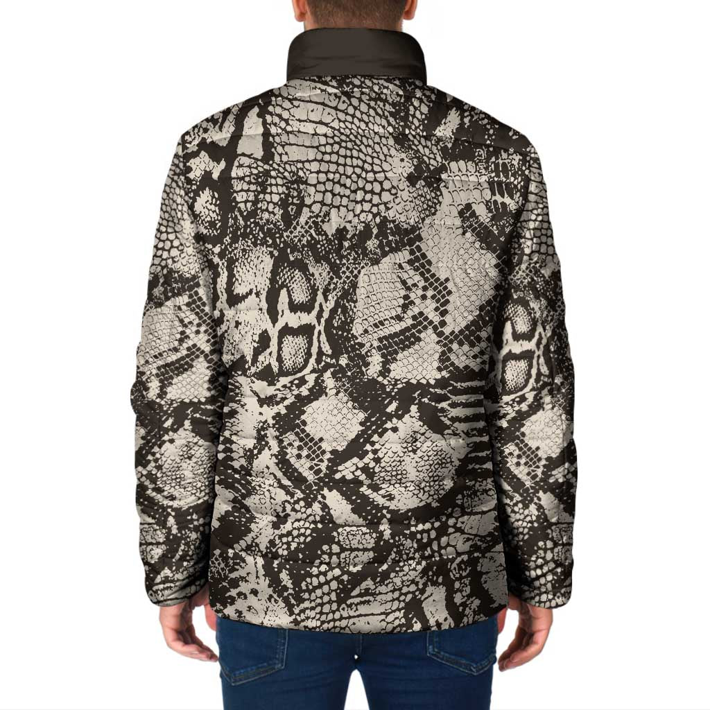 Wild Animal Skins Padded Jacket Snake and Crocodile Mix Skin - Wonder Print Shop