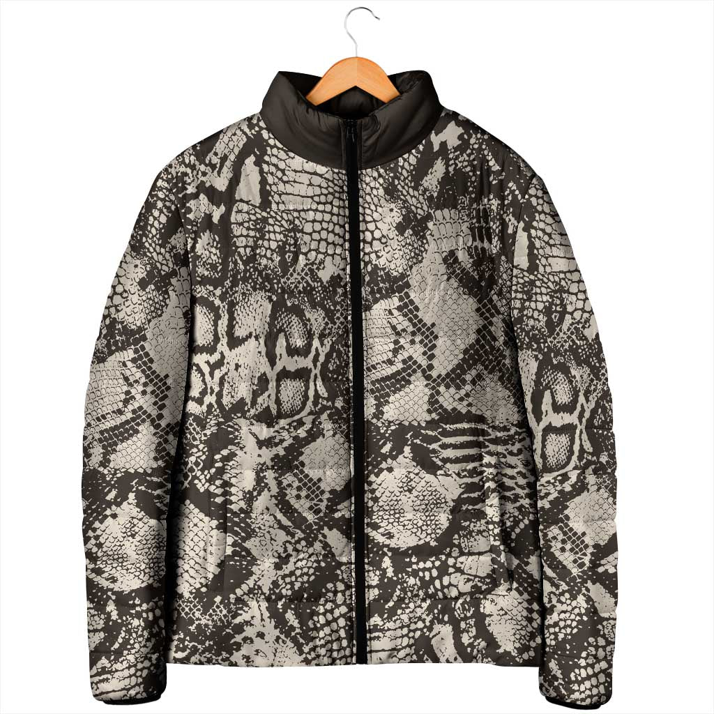 Wild Animal Skins Padded Jacket Snake and Crocodile Mix Skin - Wonder Print Shop