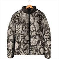 Wild Animal Skins Padded Jacket Snake and Crocodile Mix Skin - Wonder Print Shop