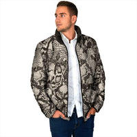Wild Animal Skins Padded Jacket Snake and Crocodile Mix Skin - Wonder Print Shop