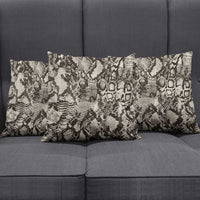 Wild Animal Skins Pillow Cover Snake and Crocodile Mix Skin - Wonder Print Shop