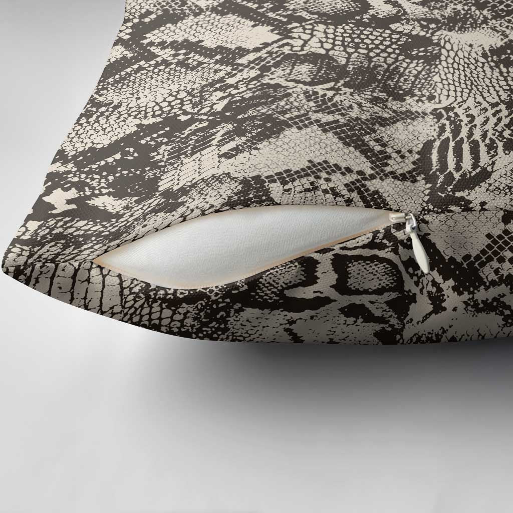 Wild Animal Skins Pillow Cover Snake and Crocodile Mix Skin - Wonder Print Shop
