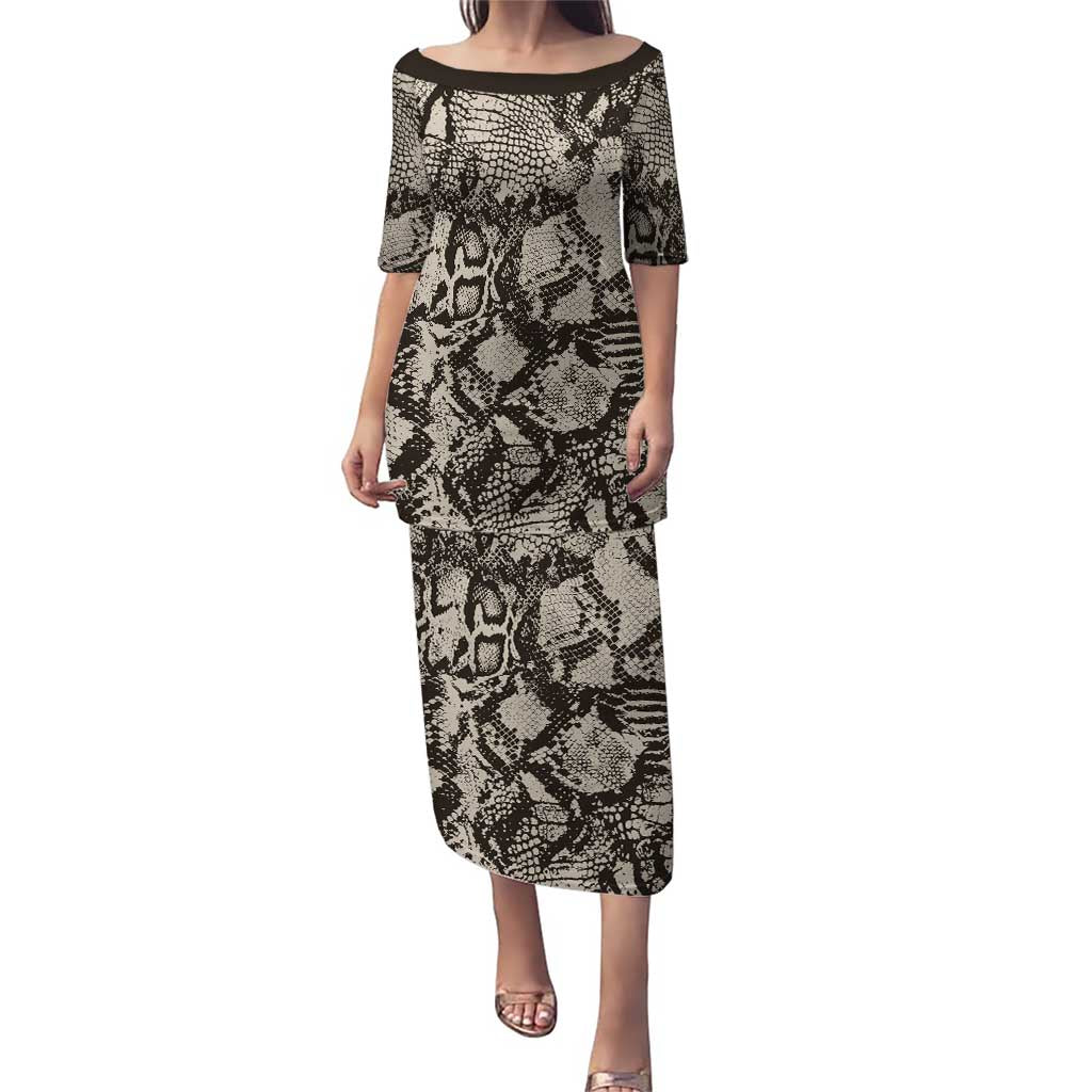 Wild Animal Skins Puletasi Snake and Crocodile Mix Skin - Wonder Print Shop