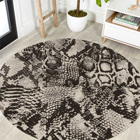 Wild Animal Skins Round Carpet Snake and Crocodile Mix Skin - Wonder Print Shop