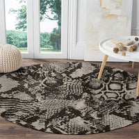 Wild Animal Skins Round Carpet Snake and Crocodile Mix Skin - Wonder Print Shop