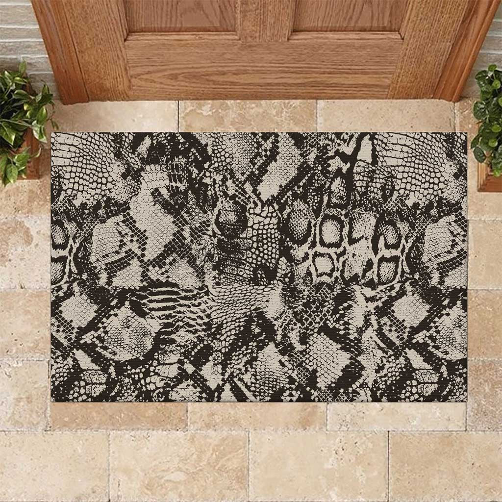 Wild Animal Skins Rubber Doormat Snake and Crocodile Mix Skin - Wonder Print Shop