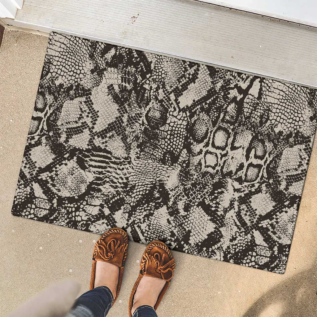 Wild Animal Skins Rubber Doormat Snake and Crocodile Mix Skin - Wonder Print Shop