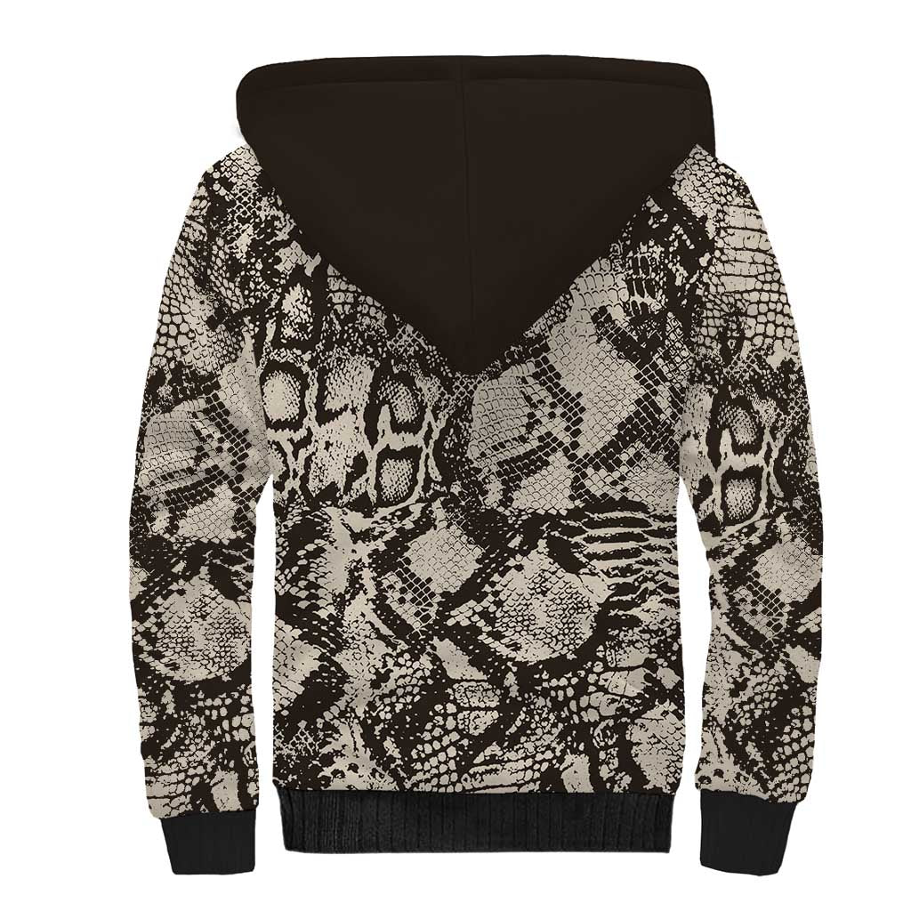 Wild Animal Skins Sherpa Hoodie Snake and Crocodile Mix Skin - Wonder Print Shop