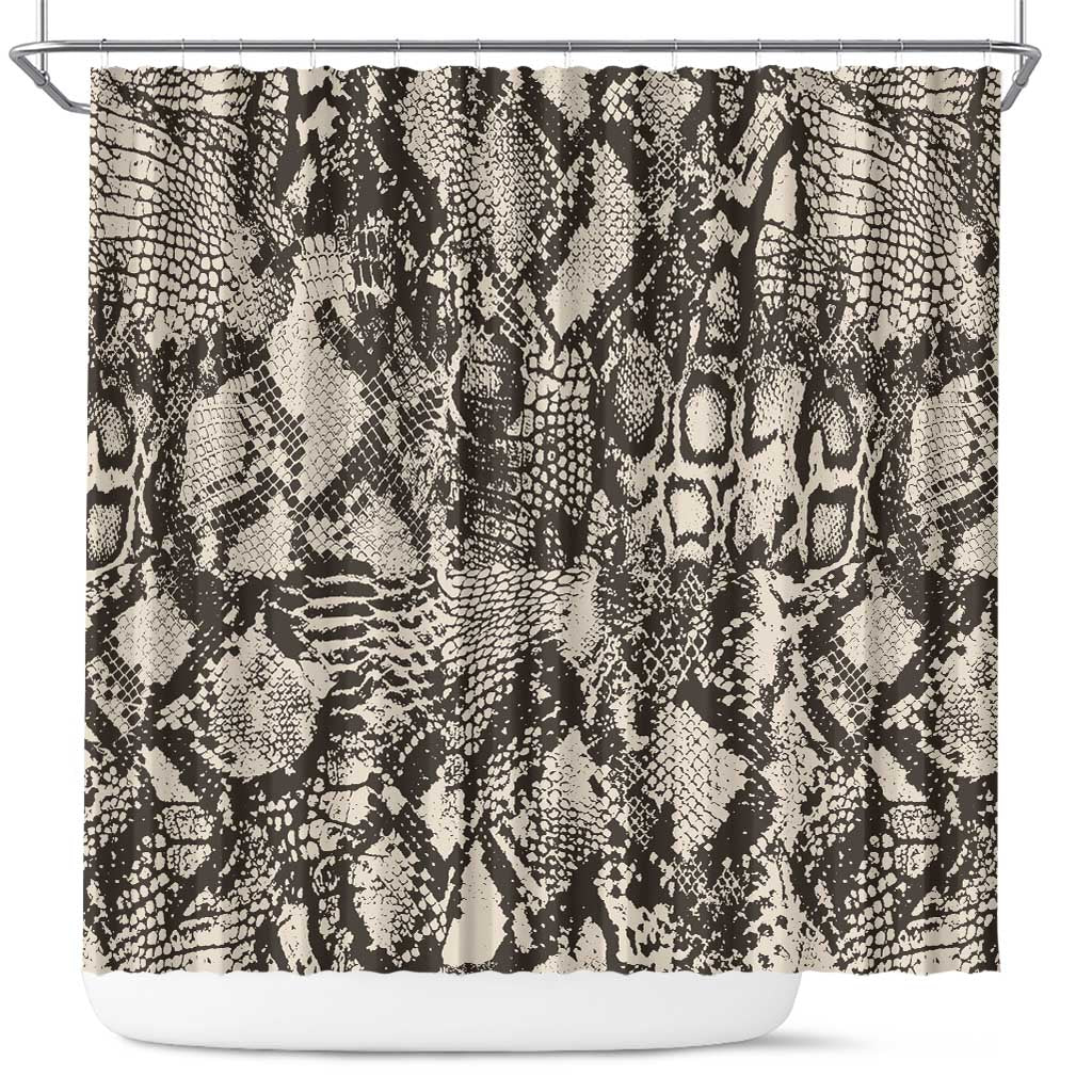 Wild Animal Skins Shower Curtain Snake and Crocodile Mix Skin - Wonder Print Shop