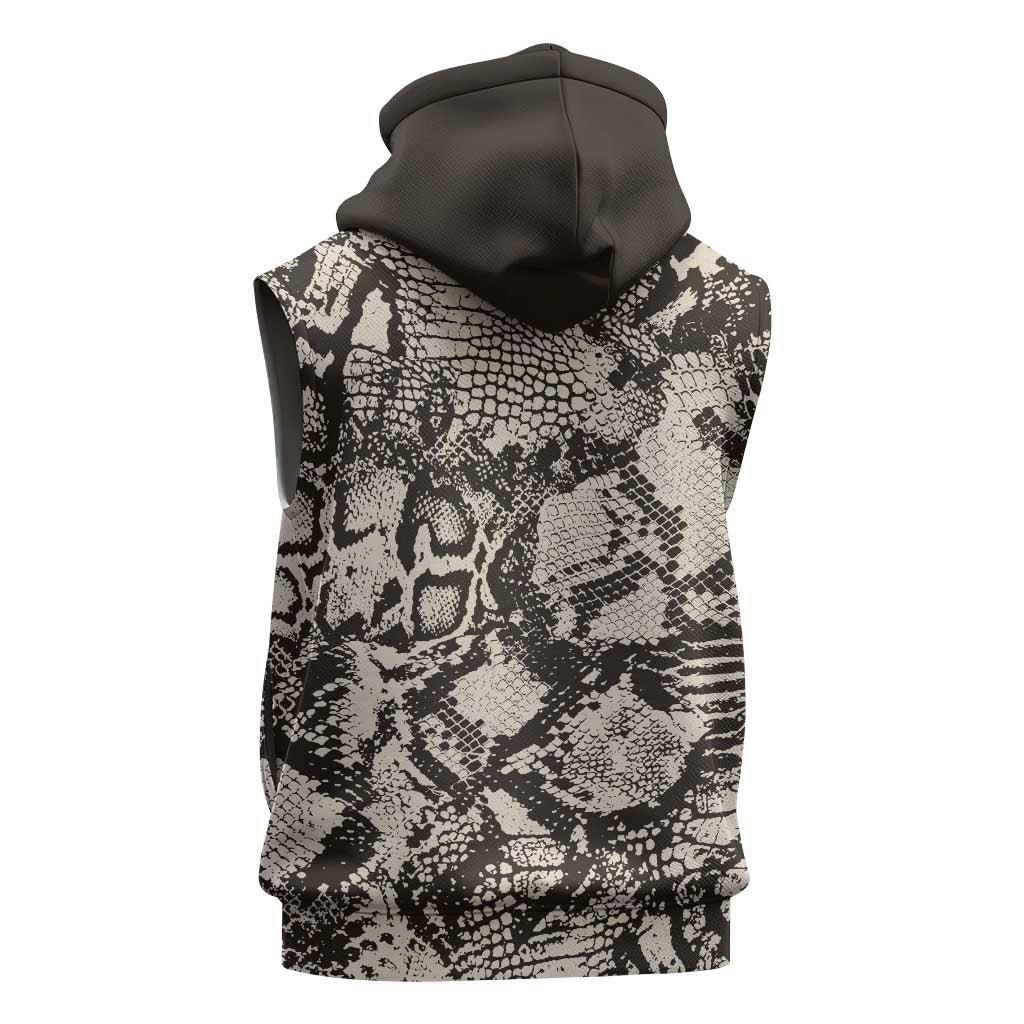 Wild Animal Skins Sleeveless Hoodie Snake and Crocodile Mix Skin - Wonder Print Shop