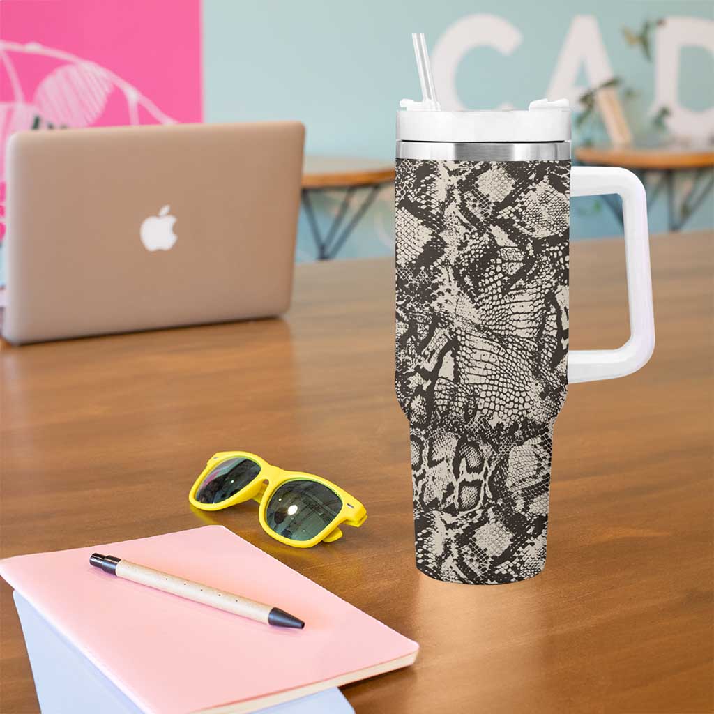 Wild Animal Skins Tumbler With Handle Snake and Crocodile Mix Skin - Wonder Print Shop