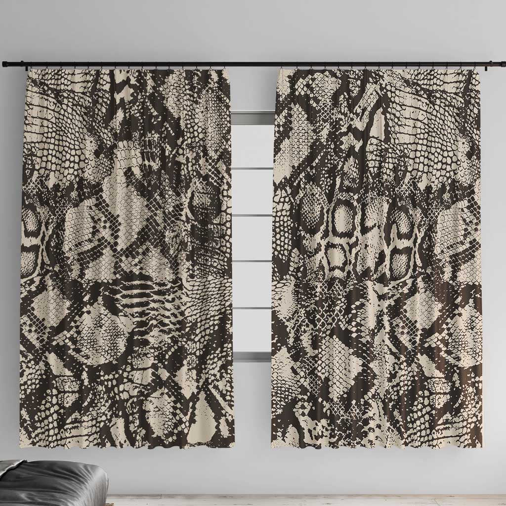 Wild Animal Skins Window Curtain Snake and Crocodile Mix Skin - Wonder Print Shop