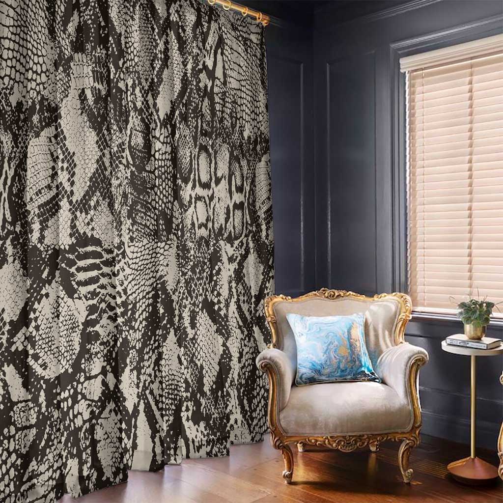 Wild Animal Skins Window Curtain Snake and Crocodile Mix Skin - Wonder Print Shop