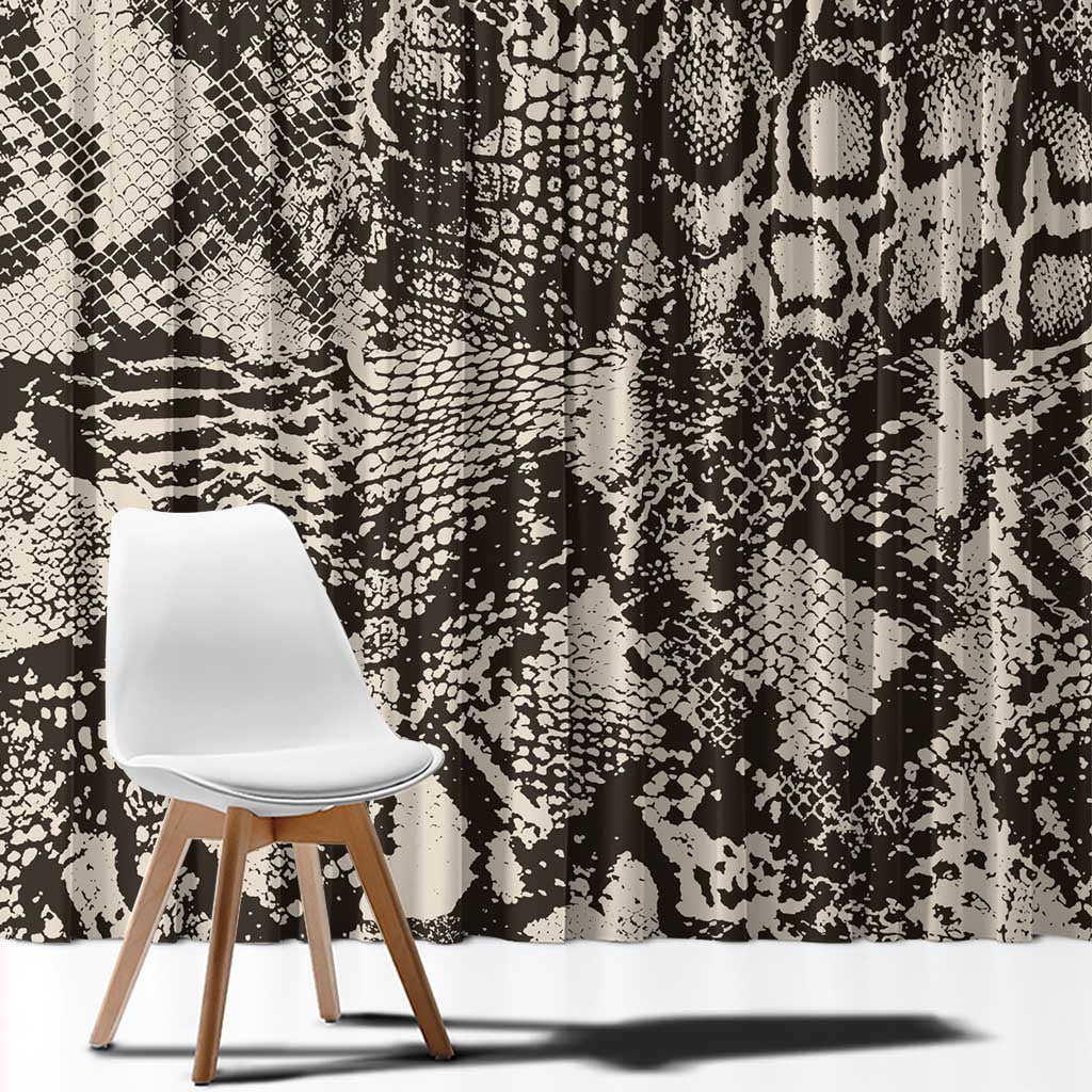 Wild Animal Skins Window Curtain Snake and Crocodile Mix Skin - Wonder Print Shop