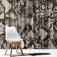 Wild Animal Skins Window Curtain Snake and Crocodile Mix Skin - Wonder Print Shop