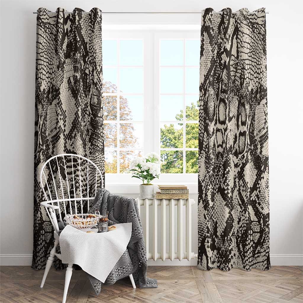Wild Animal Skins Window Curtain Snake and Crocodile Mix Skin - Wonder Print Shop