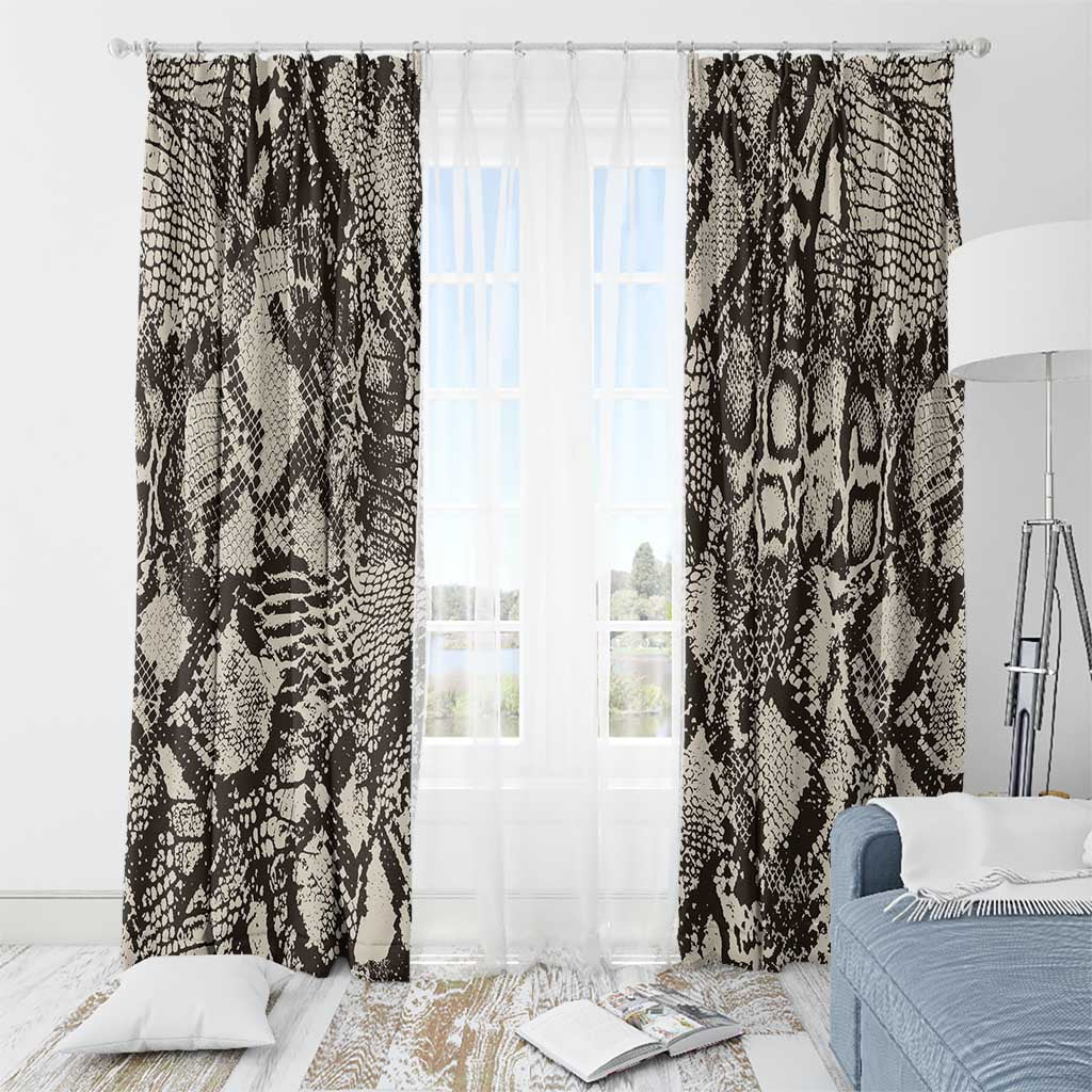Wild Animal Skins Window Curtain Snake and Crocodile Mix Skin - Wonder Print Shop