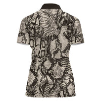 Wild Animal Skins Women Polo Shirt Snake and Crocodile Mix Skin - Wonder Print Shop