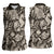 Wild Animal Skins Women Sleeveless Polo Shirt Snake and Crocodile Mix Skin - Wonder Print Shop